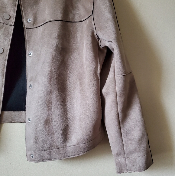 Zara Basic faux Suede Effect Jacket size M - Picture 5 of 8